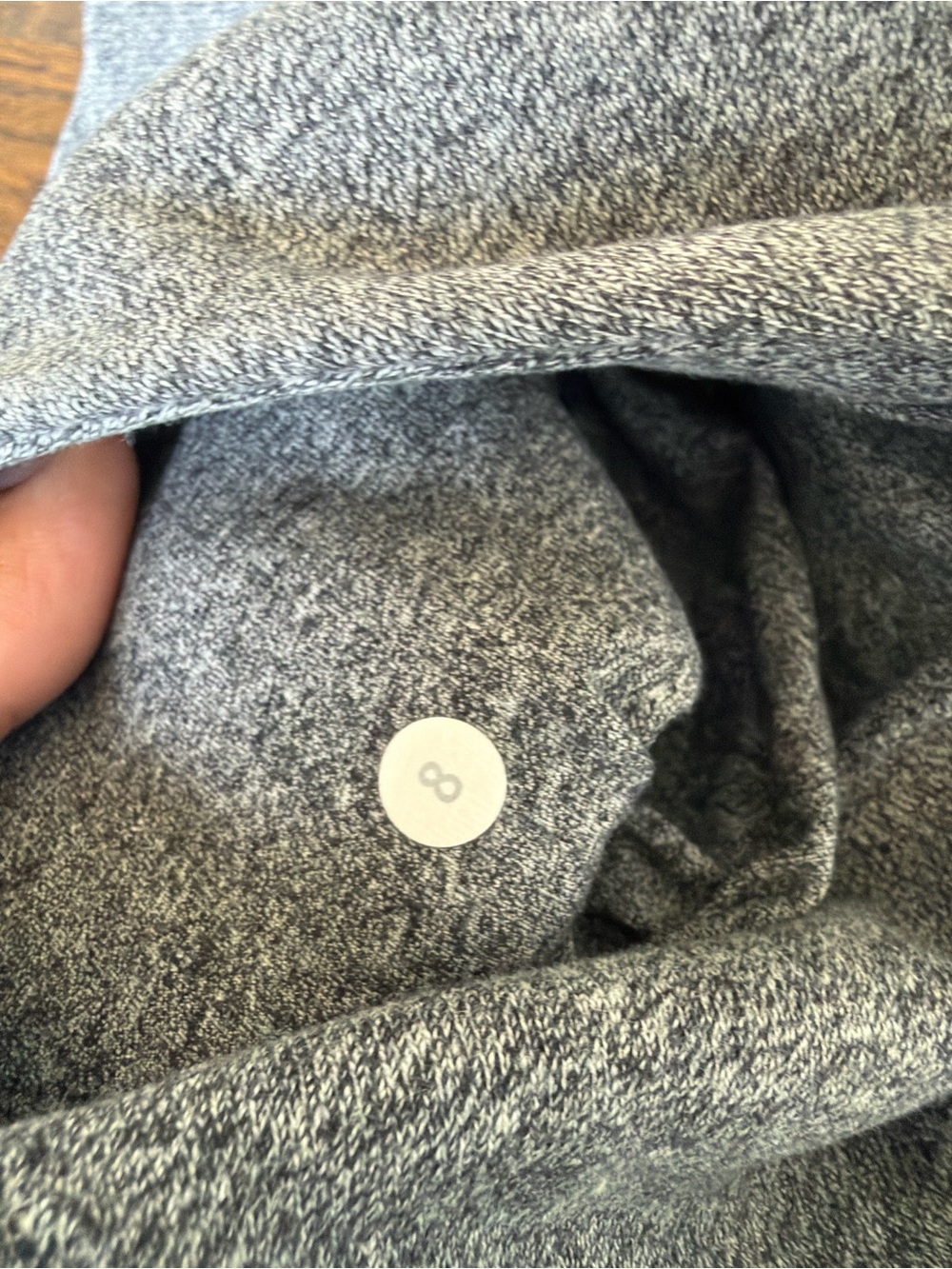 Lululemon Scuba Hoodie Heathered Gray Full Zip Thumbhole Jacket Size 8 - Picture 7 of 7